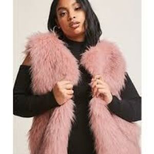 B Sharp 'Dusty Rose' (Pink...) Faux Fur Vest